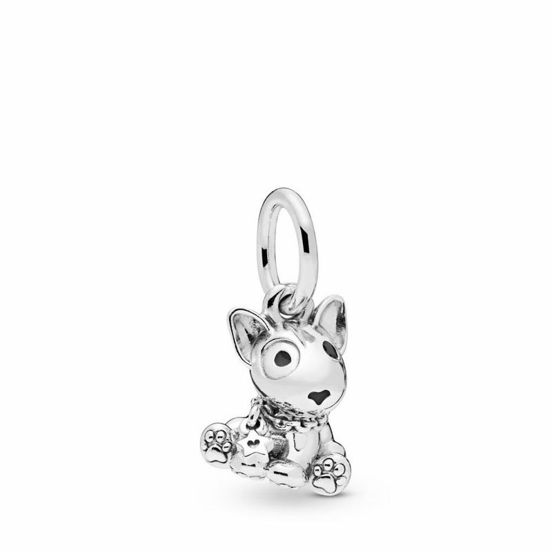 Pandora Bull Terrier Puppy Dangle Charm Silver Egypt TJ5218907